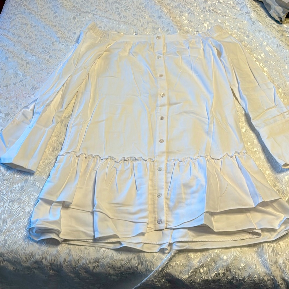 White of shoulder dress